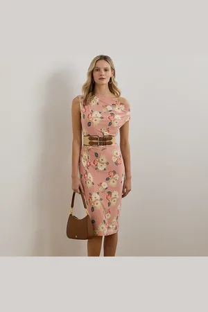 Ralph Lauren Floral Jersey Off-the-Shoulder Dress