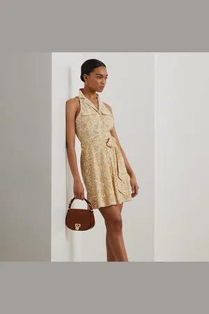 Ralph Lauren Floral Crepe Sleeveless Shirtdress