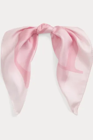 Ralph Lauren Logo-Print Silk Square Scarf