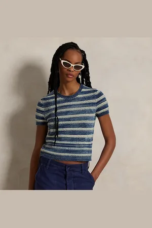 Ralph Lauren Striped Cotton Short-Sleeve Jumper