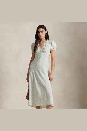 Ralph Lauren Floral Silk Crepe Dress