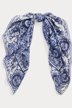 Ralph Lauren Floral Cashmere-Silk Square Scarf