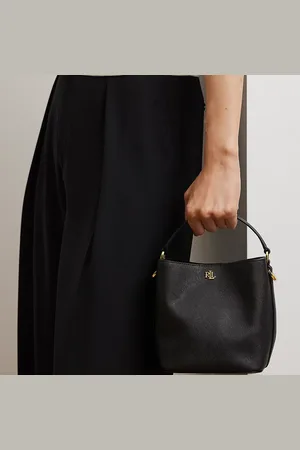 Ralph Lauren Crosshatch Small Reese Bucket Bag