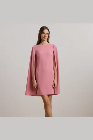 Ralph Lauren Cape Georgette Cocktail Dress
