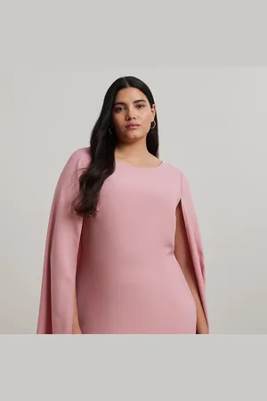 Ralph Lauren Curve - Cape Georgette Cocktail Dress
