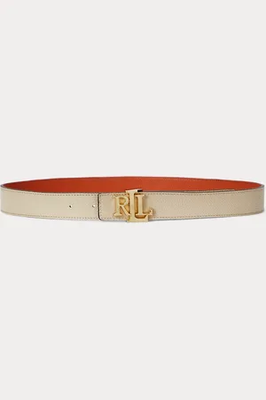Ralph Lauren Logo Reversible Pebbled Leather Belt