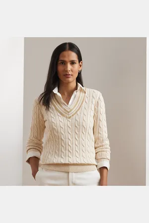 Ralph Lauren Cable-Knit Cotton Cricket Jumper