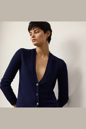 Ralph Lauren Silk Jersey V-Neck Cardigan Jumper