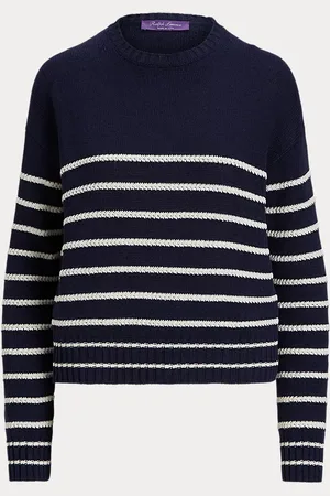 Ralph Lauren Striped Silk-Linen Crewneck Jumper