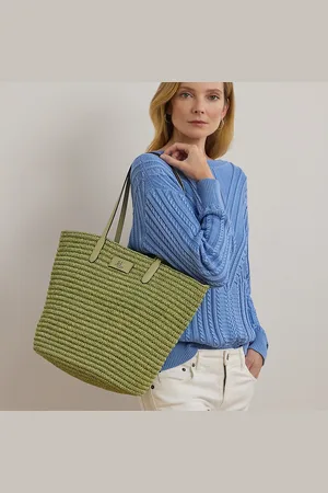 Ralph Lauren M??lange Woven Straw Large Brie Tote Bag
