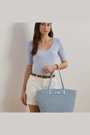 Ralph Lauren M??lange Woven Straw Large Brie Tote Bag