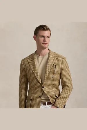 Ralph Lauren The RL67 Houndstooth Linen-Blend Jacket