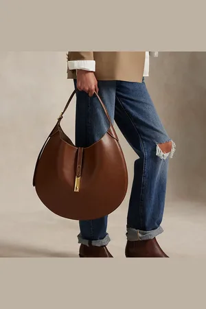 Ralph Lauren Polo ID Large Calfskin Shoulder Bag
