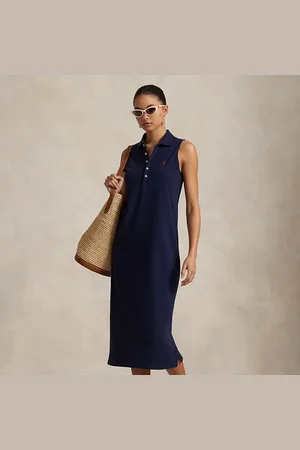 Ralph Lauren Stretch-Cotton Sleeveless Polo Dress