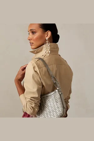 Ralph Lauren Woven Calfskin Welington Shoulder Bag