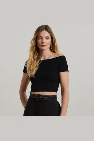 Ralph Lauren Off-the-Shoulder Cropped Jumper