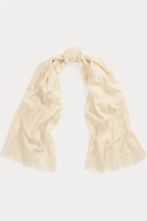 Ralph Lauren Metallic Cotton-Blend Wrap Scarf