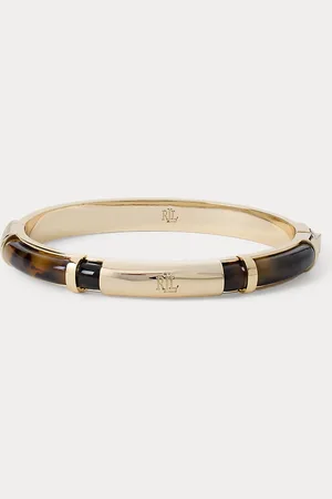 Ralph Lauren Plated Tortoiseshell Logo Bangle