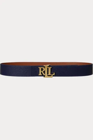 Ralph Lauren Reversible Pebbled Leather Wide Belt