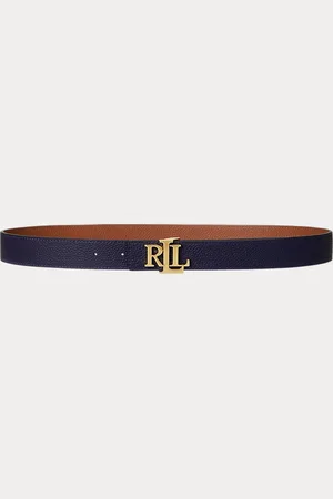 Ralph Lauren Logo Reversible Pebbled Leather Belt