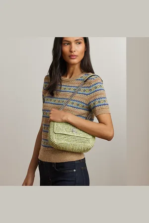 Ralph Lauren Mélange Woven Straw Medium Sophee Bag