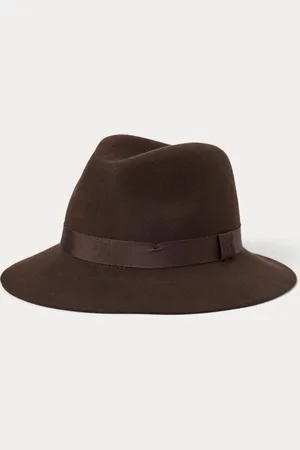 Ralph Lauren Ribbon-Trim Wool Fedora