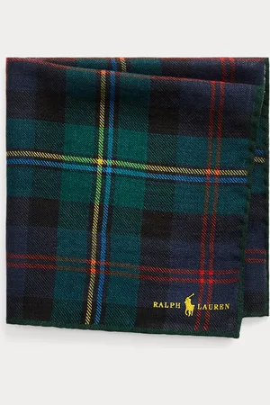 Ralph Lauren Plaid Wool Pocket Square
