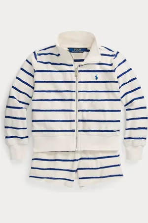 Ralph Lauren Striped Cotton Terry Jacket & Short Set