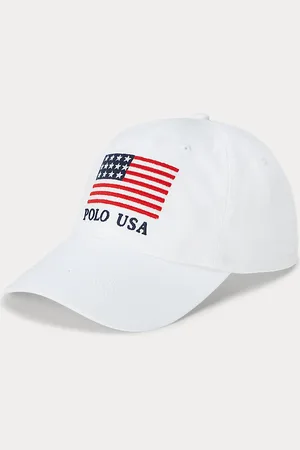 Ralph Lauren Embroidered Flag Twill Ball Cap
