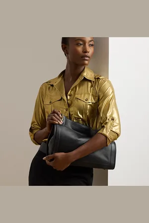 Ralph Lauren Pebbled Leather Large Bradley Tote Bag