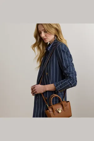 Ralph Lauren Pebbled Leather Small Tanner Satchel