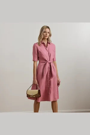 Ralph Lauren Tie-Front Linen Shirtdress