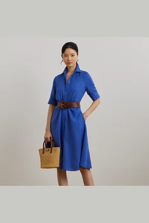 Ralph Lauren Tie-Front Linen Shirtdress