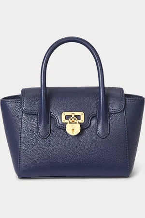 Ralph Lauren Pebbled Leather Small Tanner Satchel