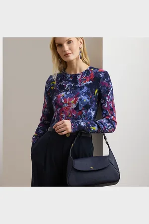 Ralph Lauren Crosshatch Medium Schylar Shoulder Bag