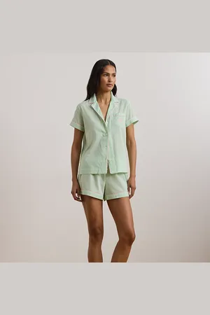 Ralph Lauren Gingham Lawn Boxer Sleep Set
