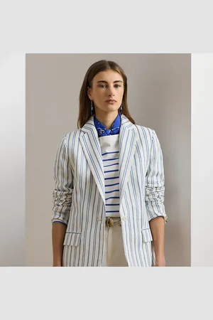 Ralph Lauren Striped Linen-Blend Blazer