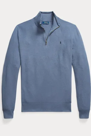 Ralph Lauren Mesh-Knit Cotton Quarter-Zip Jumper