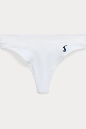 Ralph Lauren Stretch-Cotton Mid-Rise Thong
