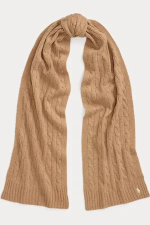 Ralph Lauren Cable-Knit Wool-Cashmere Scarf