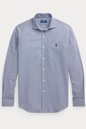 Ralph Lauren Custom Fit Plaid Stretch Poplin Shirt
