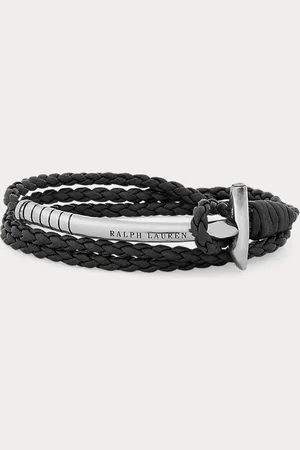 Ralph Lauren Triple-Wrap Leather Mallet Bracelet