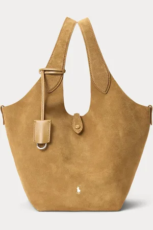 Ralph Lauren Polo Play Suede Medium Tote