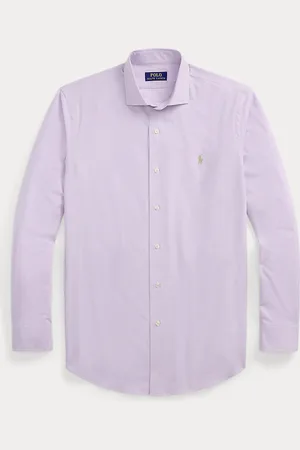Ralph Lauren Custom Fit Plaid Stretch Poplin Shirt