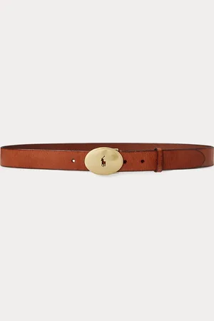 Ralph Lauren Polo ID Oval-Buckle Vachetta Belt