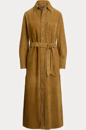 Ralph Lauren Suede Belted Shirtdress