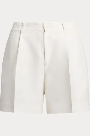 Ralph Lauren Pleated Linen-Blend Twill Short