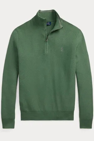 Ralph Lauren Mesh-Knit Cotton Quarter-Zip Jumper