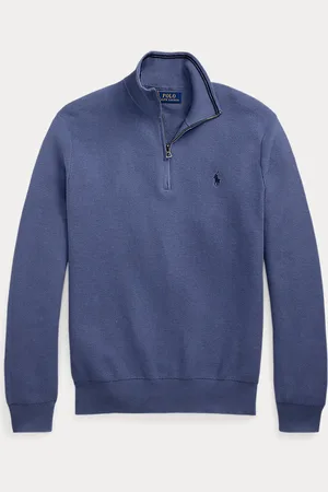 Ralph Lauren Mesh-Knit Cotton Quarter-Zip Jumper