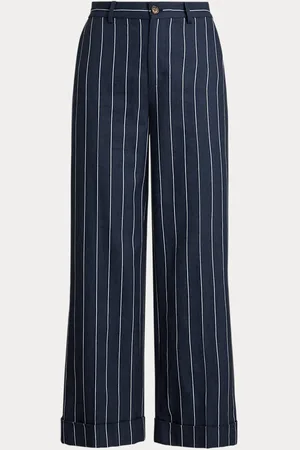 Ralph Lauren Striped Herringbone Cropped Trouser